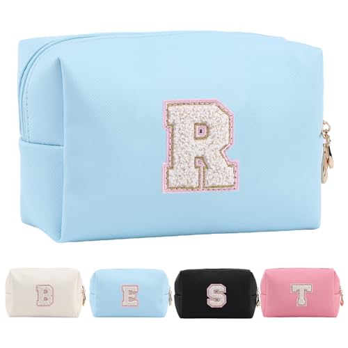 Personalisierte Make-up Tasche für Frauen,A-Z Initialen wasserfeste Reise Kosmetiktasche aus Leder,Geburtstagsgeschenk für Frauen und Mädchen,Kosmetiktasche für Braut und Brautjungfer Personalisierte Make-up Tasche für Frauen,A-Z Initialen wasserfeste Reise Kosmetiktasche aus Leder,Geburtstagsgeschenk für Frauen und Mädchen,Kosmetiktasche für Braut und Brautjungfer von Tolmaiertu
