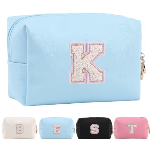 Personalisierte Make-up Tasche für Frauen,A-Z Initialen wasserfeste Reise Kosmetiktasche aus Leder,Geburtstagsgeschenk für Frauen und Mädchen,Kosmetiktasche für Braut und Brautjungfer Personalisierte Make-up Tasche für Frauen,A-Z Initialen wasserfeste Reise Kosmetiktasche aus Leder,Geburtstagsgeschenk für Frauen und Mädchen,Kosmetiktasche für Braut und Brautjungfer von Tolmaiertu