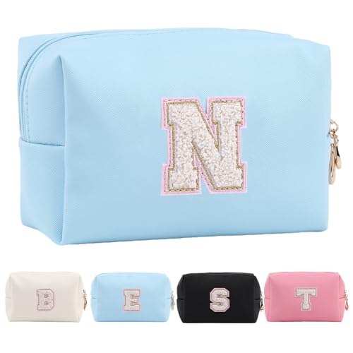Personalisierte Make-up Tasche für Frauen,A-Z Initialen wasserfeste Reise Kosmetiktasche aus Leder,Geburtstagsgeschenk für Frauen und Mädchen,Kosmetiktasche für Braut und Brautjungfer Personalisierte Make-up Tasche für Frauen,A-Z Initialen wasserfeste Reise Kosmetiktasche aus Leder,Geburtstagsgeschenk für Frauen und Mädchen,Kosmetiktasche für Braut und Brautjungfer von Tolmaiertu