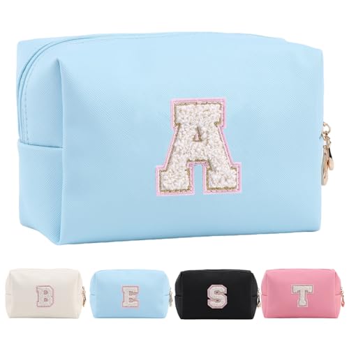 Personalisierte Make-up Tasche für Frauen,A-Z Initialen wasserfeste Reise Kosmetiktasche aus Leder,Geburtstagsgeschenk für Frauen und Mädchen,Kosmetiktasche für Braut und Brautjungfer Personalisierte Make-up Tasche für Frauen,A-Z Initialen wasserfeste Reise Kosmetiktasche aus Leder,Geburtstagsgeschenk für Frauen und Mädchen,Kosmetiktasche für Braut und Brautjungfer von Tolmaiertu