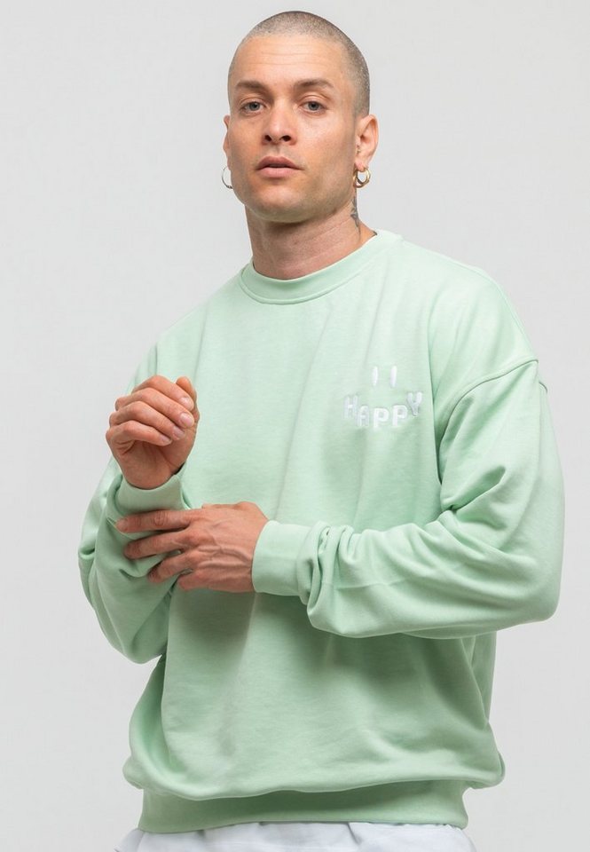 Tom Barron Freizeitanzug Mens Oversize Happy Print Sport Sweatshirt, mit sportivem Design von Tom Barron