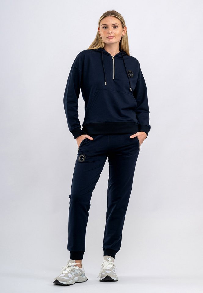 Tom Barron Trainingsanzug Tracksuit With Half Zip Cangoroo Pocket Badge On Chest von Tom Barron