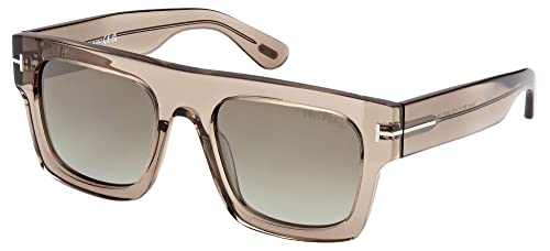 Tom Ford Sonnenbrillen FAUSTO FT 0711 TRANSPARENT BROWN/GREEN 53/20/145 Unisex von Tom Ford