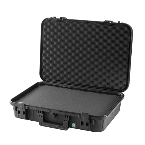 TomCase ECO Pro, nachhaltiger Schutzkoffer aus 100% recyceltem Kunststoff, mit Schaumstoffeinlage, wasserdicht & stoßfest, Leichter Transportkoffer, Universalkoffer, Made in EU, schwarz (ECO90) von TomCase