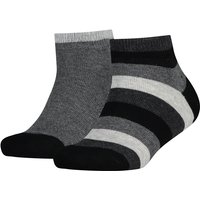 2er Pack TOMMY HILFIGER Basic Stripe Quarter Socken Kinder 200 - black 23-26 von Tommy Hilfiger