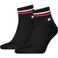 2er Pack TOMMY HILFIGER Iconic Quarter Socken 003 - black 35-38 von Tommy Hilfiger