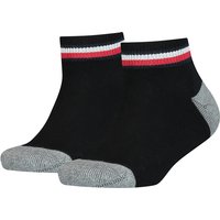 2er Pack TOMMY HILFIGER Iconic Quarter Socken Kinder 200 - black 27-30 von Tommy Hilfiger