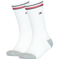 2er Pack TOMMY HILFIGER Iconic Sportsocken Kinder 300 - white 31-34 von Tommy Hilfiger