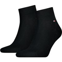 2er Pack TOMMY HILFIGER Quarter Socken Herren 200 - black 43-46 von Tommy Hilfiger