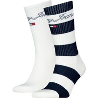 2er Pack TOMMY HILFIGER Socken mit Rugby-Streifen 003 - dark navy/white 43-46 von Tommy Hilfiger