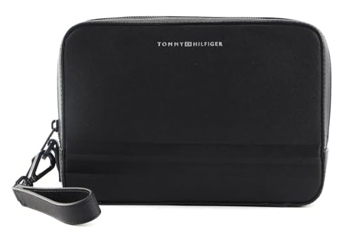 TOMMY HILFIGER TH Business Leather Washbag Black von Tommy Hilfiger