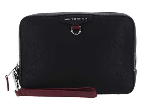 TOMMY HILFIGER TH Struc Leather Washbag Black von Tommy Hilfiger