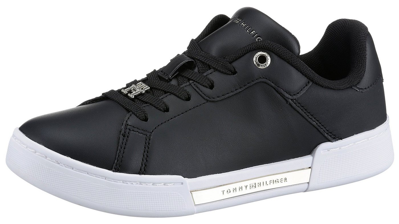 Tommy Hilfiger COURT SNEAKER GOLDEN TH Sneaker mit goldfarbenen Details, Freizeitschuh, Halbschuh, Schnürschuh von Tommy Hilfiger