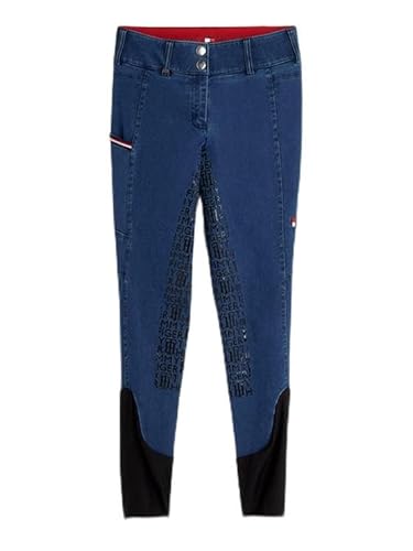 Tommy Hilfiger Damen Jeans Style Reithose mit Vollbesatz Indigo FS 2023, Größe:L von Tommy Hilfiger