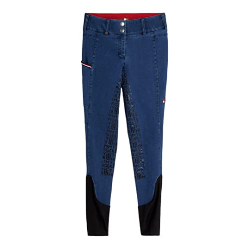 Tommy Hilfiger Damen Jeans Style Reithose mit Vollbesatz Indigo FS 2023, Größe:M von Tommy Hilfiger