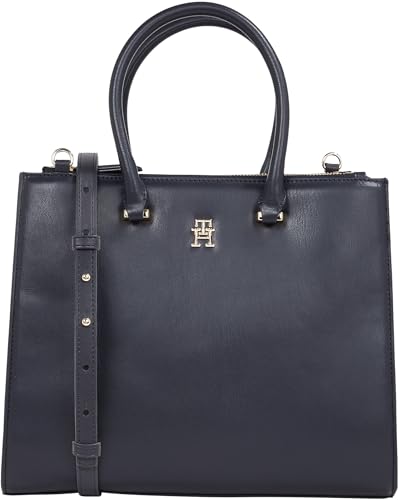 Tommy Hilfiger Damen Tote Bag Tasche Eternity Med mit Reißverschluss, Blau (Space Blue), Einheitsgröße von Tommy Hilfiger