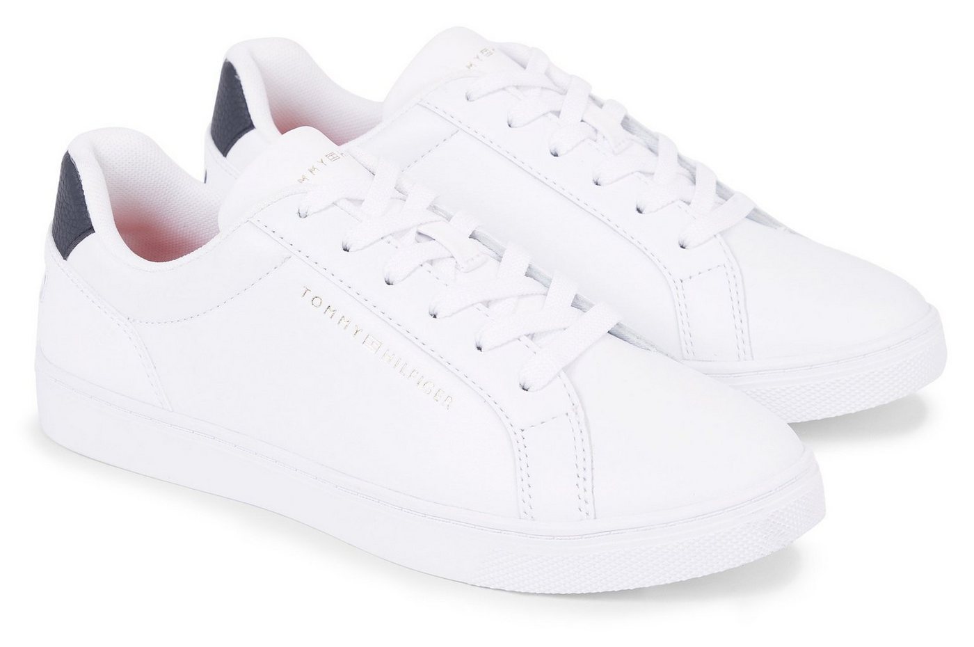 Tommy Hilfiger ESSENTIAL CUPSOLE SNEAKER Sneaker mit Kontrastbesatz an der Ferse, Freizeitschuh, Halbschuh, Schnürschuh von Tommy Hilfiger