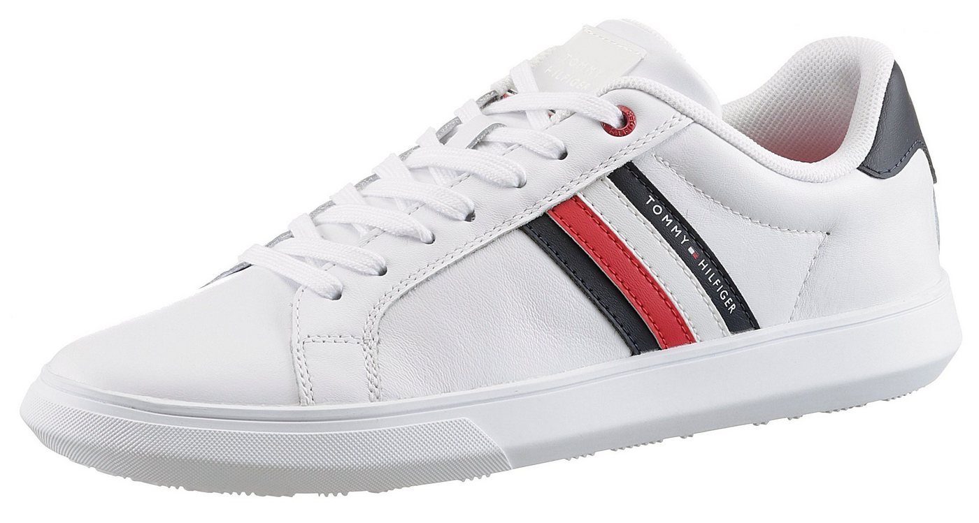 Tommy Hilfiger ESSENTIAL LEATHER CUPSOLE Sneaker mit typischen Streifen, Freizeitschuh, Halbschuh, Schnürschuh Tommy Hilfiger ESSENTIAL LEATHER CUPSOLE Sneaker mit typischen Streifen, Freizeitschuh, Halbschuh, Schnürschuh von Tommy Hilfiger