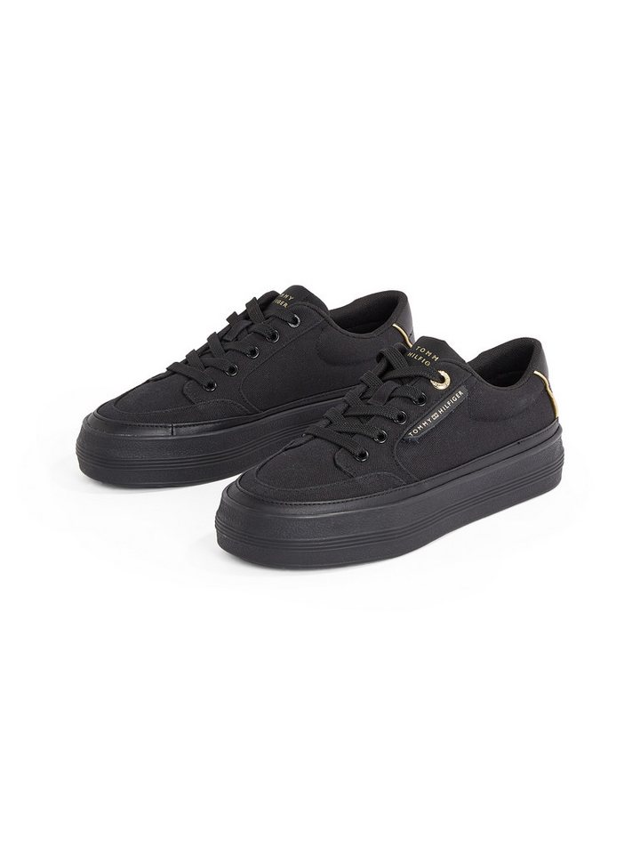 Tommy Hilfiger ESSENTIAL VULC TEXTILE SNEAKER Plateausneaker, Freizeitschuh, Halbschuh, Schnürschuh mit goldfarbenen Details Tommy Hilfiger ESSENTIAL VULC TEXTILE SNEAKER Plateausneaker, Freizeitschuh, Halbschuh, Schnürschuh mit goldfarbenen Details von Tommy Hilfiger