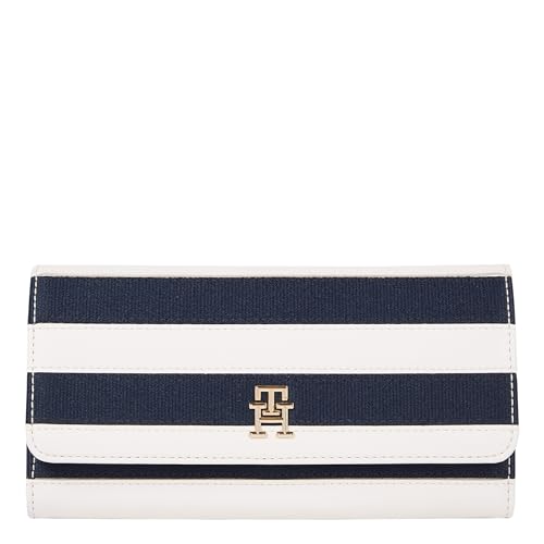 TOMMY HILFIGER - Women's striped wallet with flap - Size One size von Tommy Hilfiger