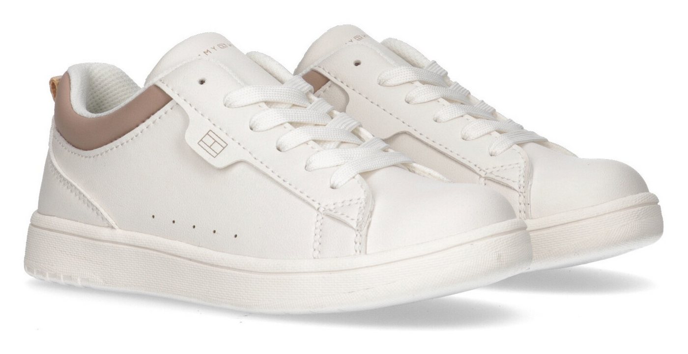 Tommy Hilfiger LOW CUT LACE-UP/VELCRO SNEAKER Sneaker Freizeitschuh, Halbschuh, Schnürschuh mit farblichem Schaftrand von Tommy Hilfiger