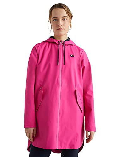 Tommy Hilfiger Lange Performance Regenjacke Damen HOT Magenta pink FS 2023, Größe:L von Tommy Hilfiger