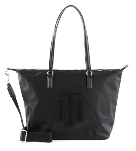 Tommy Hilfiger Poppy Tote Applikation, Schwarz, Einheitsgröße, Schwarz, Einheitsgröße, Mohnblumen-Applikation Tommy Hilfiger Poppy Tote Applikation, Schwarz, Einheitsgröße, Schwarz, Einheitsgröße, Mohnblumen-Applikation von Tommy Hilfiger