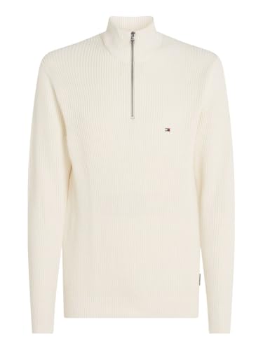 Tommy Hilfiger Rib Cotton Zip Mock - XL von Tommy Hilfiger