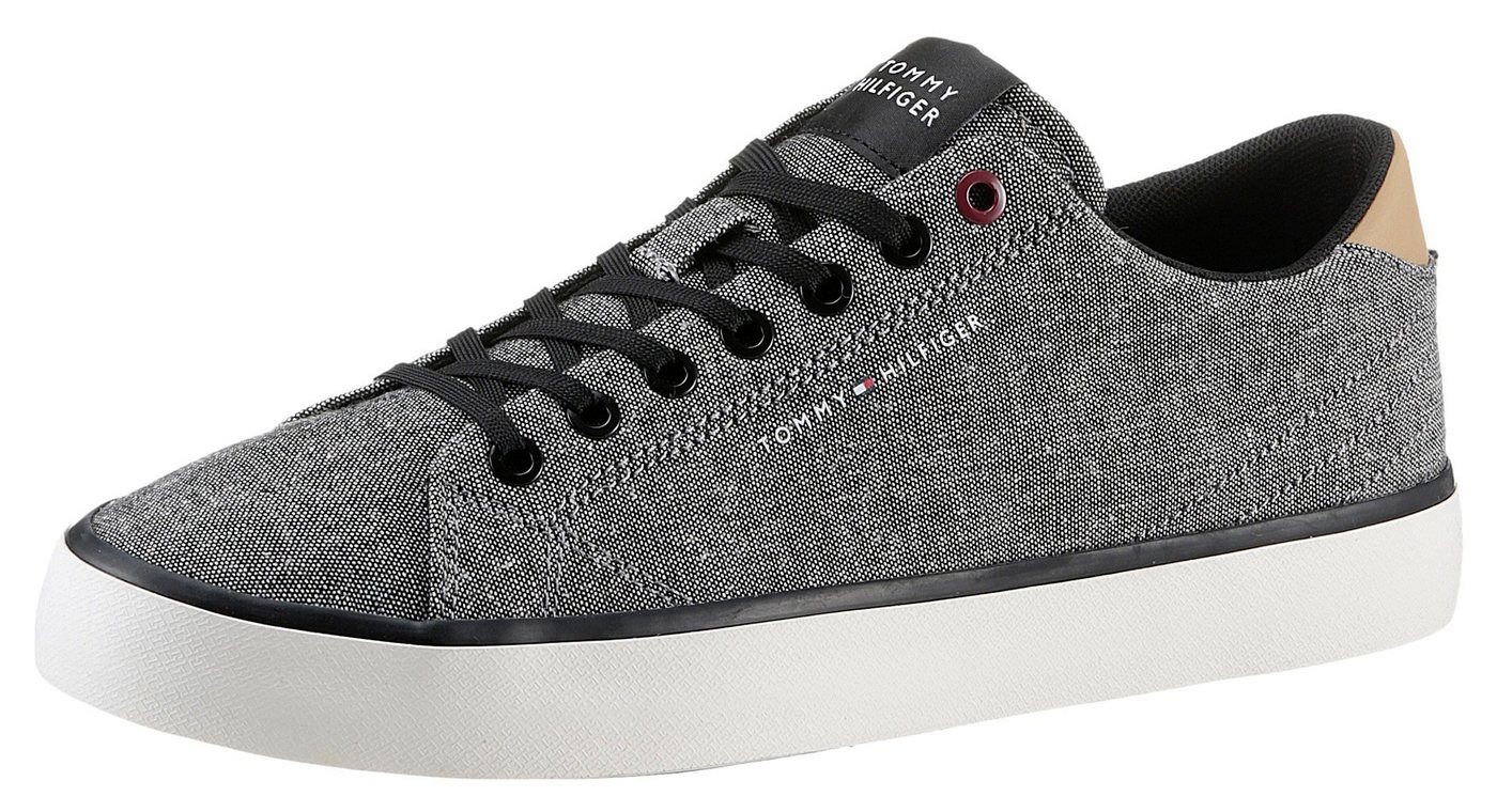 Tommy Hilfiger TH HI VULC LOW CHAMBRAY Sneaker mit Logoschriftzug, Freizeitschuh, Halbschuh, Schnürschuh von Tommy Hilfiger