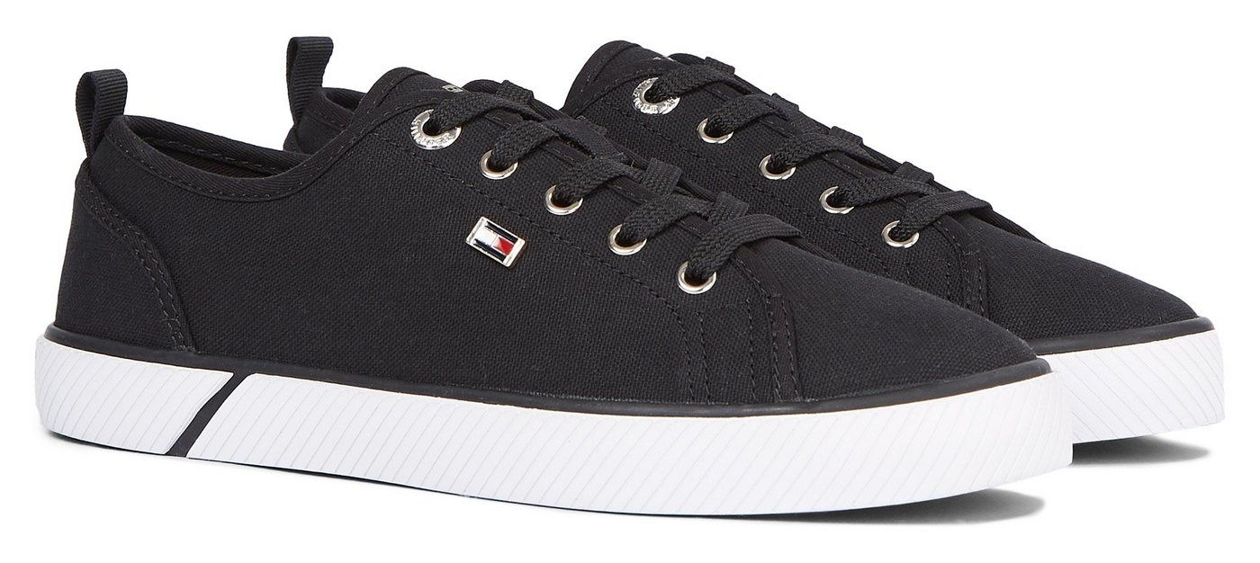 Tommy Hilfiger VULC CANVAS SNEAKER Plateausneaker, Freizeitschuh, Halbschuh, Schnürschuh mit praktischer Anziehlasche von Tommy Hilfiger