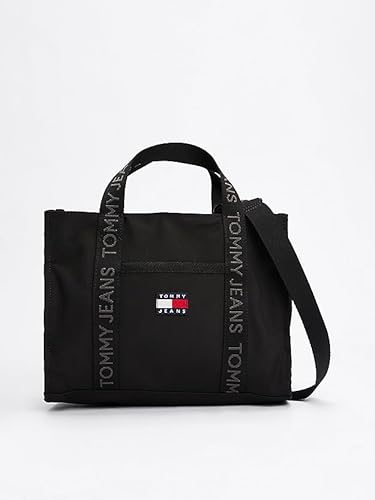 Tommy Jeans Damen TJW ESS DAILY TOTE AW0AW16960 TJW ESS DAILY TOTE AW0AW16960, Schwarz, OS, Schwarz (Schwarz), Tragetasche von Tommy Jeans