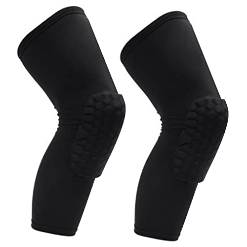 Tomvorks Kniebandage, Unisex, Wabenstruktur, Anti-Kollisions-Kompressions-Kniebandage für Basketball, Verlängert, 2 Stück (M Für eine Körpergröße von 160–175 cm) von Tomvorks