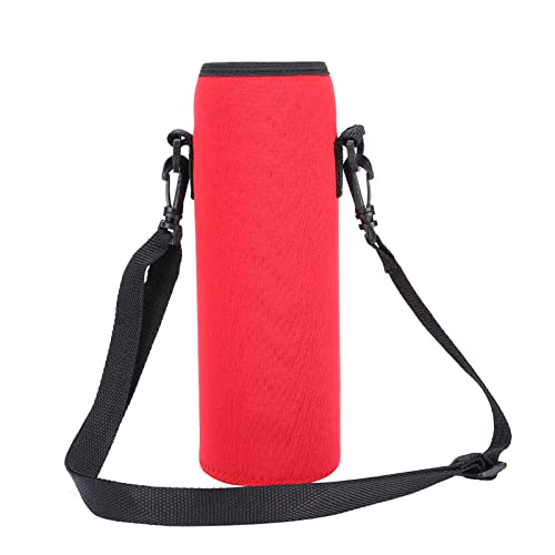 Tomvorks Outdoor-Sport-Wasserflaschen-Thermohalter-Tasche, Verbrühungssichere Schutzhülle mit Riemen für Outdoor-Aktivitäten (Rot) von Tomvorks