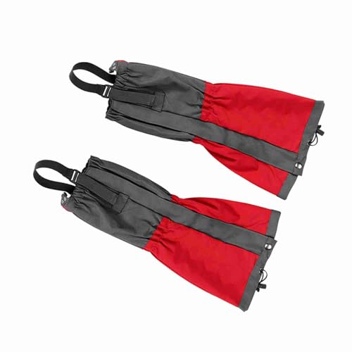 Tomvorks wasserdichte Outdoor-Ski-Schnee-Gamaschen, Wander-Legging-Gamaschen für Erwachsene, Rot (Rot) von Tomvorks