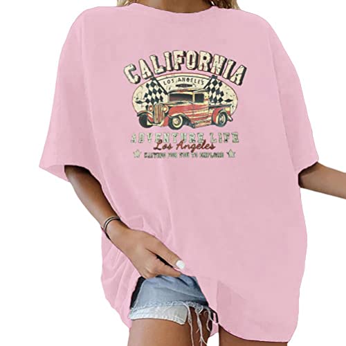 Tomwell Damen Oversized T-Shirt Sommer Kurzarm Grafikdruck Tunika Lose Rundhals Buchstaben Longshirt Frauen Sport Oberteile Lustig Streetwear Teenager Mädchen Tops Lang Rosa M Tomwell Damen Oversized T-Shirt Sommer Kurzarm Grafikdruck Tunika Lose Rundhals Buchstaben Longshirt Frauen Sport Oberteile Lustig Streetwear Teenager Mädchen Tops Lang Rosa M von Tomwell