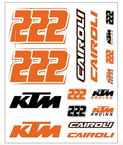 TOP RACERS top riders official collections Großes Set Aufkleber KTM Cairoli,Unisex,One Size,Orange von Valentino Rossi