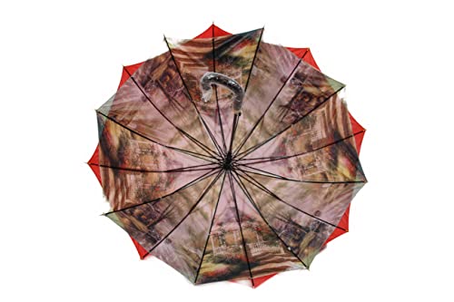 Top !! Hochwertiger Regenschirm mit Fotomotiv und Doppelbespannung, in rot, Automatik (8911) von Top !!