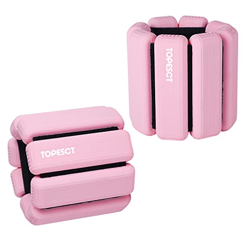 TOPESCT 2 PCS Verstellbare Handgelenkgewichte Knöchelgewichte Set Gewichtsmanschetten für Handgelenk Yoga, Tanz, Barre, Pilates, Kardiotraining, Aerobic, Walking TOPESCT 2 PCS Verstellbare Handgelenkgewichte Knöchelgewichte Set Gewichtsmanschetten für Handgelenk Yoga, Tanz, Barre, Pilates, Kardiotraining, Aerobic, Walking von TopEsct