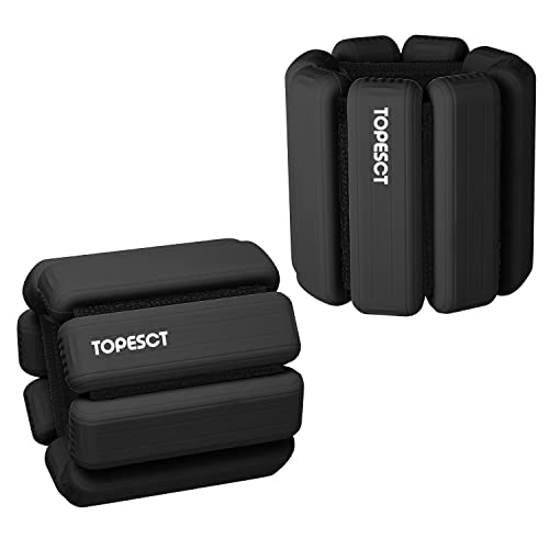 TOPESCT 2 PCS Handgelenkgewichte Knöchelgewichte Set Gewichtsmanschetten für Handgelenk Yoga, Tanz, Barre, Pilates, Kardiotraining, Aerobic, Walking von TopEsct