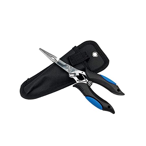 1 Stück Angel Zange Linie Cutter Hook Remover Tackle Multifunktionale Edelstahl Tragbare Angel Werkzeug für Süß Salzwasser Angeln Schwarz mit Blau 1 Stück Angel Zange Linie Cutter Hook Remover Tackle Multifunktionale Edelstahl Tragbare Angel Werkzeug für Süß Salzwasser Angeln Schwarz mit Blau von TopHomer