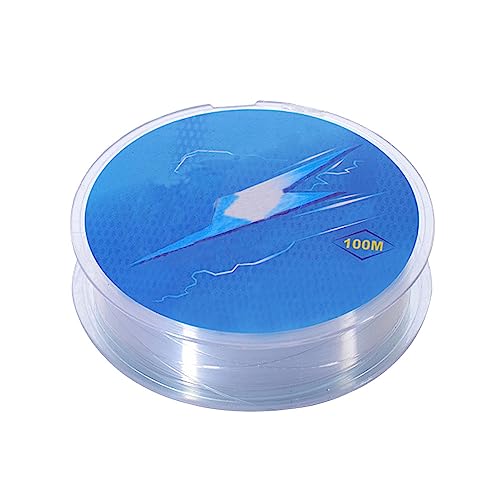 100 Meter unsichtbare Angelschnur, 0,13 mm klares Nylon-Monofilament-Angelschnur, starker Angeldraht zum Angeln, hängendes Handwerk 100 Meter unsichtbare Angelschnur, 0,13 mm klares Nylon-Monofilament-Angelschnur, starker Angeldraht zum Angeln, hängendes Handwerk von TopHomer