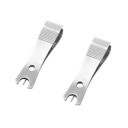 2 Stück Angelschnur Schneider mit Hakenöse Reiniger, Edelstahl Angelschnur Nipper Drahtzangen Werkzeugzubehör zum Fliegenfischen, Silber 2 Stück Angelschnur Schneider mit Hakenöse Reiniger, Edelstahl Angelschnur Nipper Drahtzangen Werkzeugzubehör zum Fliegenfischen, Silber von TopHomer