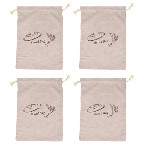 4PCS Natürliche Leinen Brotbeutel, 38 * 30cm, Wiederverwendbare Brot Aufbewahrungsbeutel, Hält Brot Frisch, Lebensmittelaufbewahrung, Wiederverwendbare Leinenbeutel, Selbstgemachte Brotbeutel 4PCS Natürliche Leinen Brotbeutel, 38 * 30cm, Wiederverwendbare Brot Aufbewahrungsbeutel, Hält Brot Frisch, Lebensmittelaufbewahrung, Wiederverwendbare Leinenbeutel, Selbstgemachte Brotbeutel von TopHomer