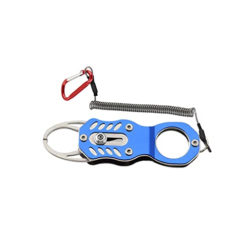 Angeln Lippengreifer, Grip Tackle Fisch Lippenhalter Trigger Clamp Fisch Greifer Angeln Multitool Zange, Angeln Geschenke für Männer Blau von TopHomer