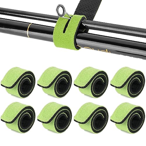 Angeln Rutenband Elastisches Angelrute Gürtel Band, Verstellbare lettverschluss für Angelruten, Riemen Angelbandage Outdoor Supplies, 8er Pack Grün Angeln Rutenband Elastisches Angelrute Gürtel Band, Verstellbare lettverschluss für Angelruten, Riemen Angelbandage Outdoor Supplies, 8er Pack Grün von TopHomer