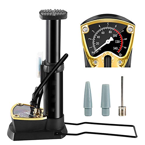 Fahrradpumpe, Fahrrad Tragbare Fußpumpe Fahrrad Standpumpe mit Manometer, Tragbare Fahrrad Luftpumpe Inflator Fußpumpe Fahrradpumpe, Fahrrad Tragbare Fußpumpe Fahrrad Standpumpe mit Manometer, Tragbare Fahrrad Luftpumpe Inflator Fußpumpe von TopHomer