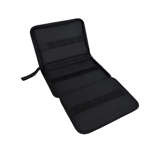 Federmäppchen Schwarz Organizer, Oxford-Stoff Stifte Tasche Display-Tasche Stifteetui mit Innenreißverschluss 48 Fächer / 72 Fächer Federmäppchen Schwarz Organizer, Oxford-Stoff Stifte Tasche Display-Tasche Stifteetui mit Innenreißverschluss 48 Fächer / 72 Fächer von TopHomer