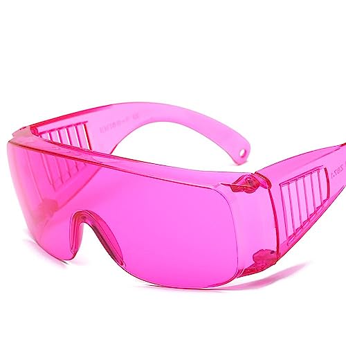 Schutzbrille Leichte Sicherheitsbrille mit großem Sichtfeld, Getönt Labor Industrie Augenschutz für Brillenträger - Rosa Schutzbrille Leichte Sicherheitsbrille mit großem Sichtfeld, Getönt Labor Industrie Augenschutz für Brillenträger - Rosa von TopHomer