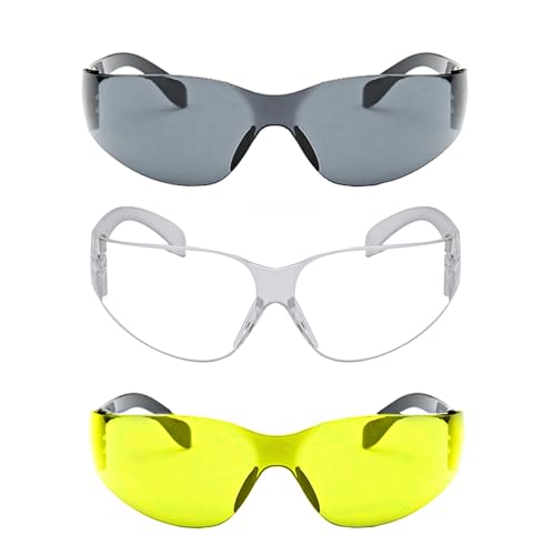 TopHomer 3 Stück Schutzbrillen Arbeitsschutzbrille, Gelb Labor Schutzbrille Sicherheitsbrille Kratzfest Anti-Beschlag Beschichtung für Radfahren Labor Angeln TopHomer 3 Stück Schutzbrillen Arbeitsschutzbrille, Gelb Labor Schutzbrille Sicherheitsbrille Kratzfest Anti-Beschlag Beschichtung für Radfahren Labor Angeln von TopHomer