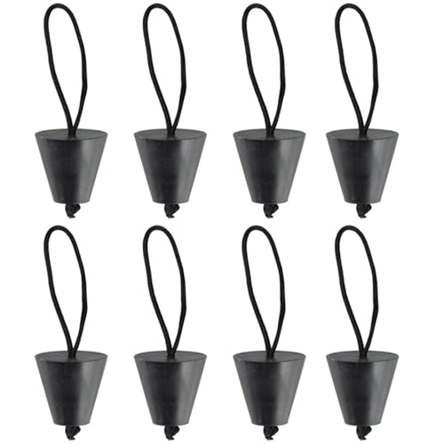 TopHomer 8 Stück Kajak-Scupper Stopfen, Silikon-Stopfen für 18–38 mm Abflusslöcher, Abflussstopfen für Schlauchboot, Kanu, Ruderboot, Schwarz TopHomer 8 Stück Kajak-Scupper Stopfen, Silikon-Stopfen für 18–38 mm Abflusslöcher, Abflussstopfen für Schlauchboot, Kanu, Ruderboot, Schwarz von TopHomer